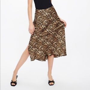 Zara leopard print silky skirt xs & small